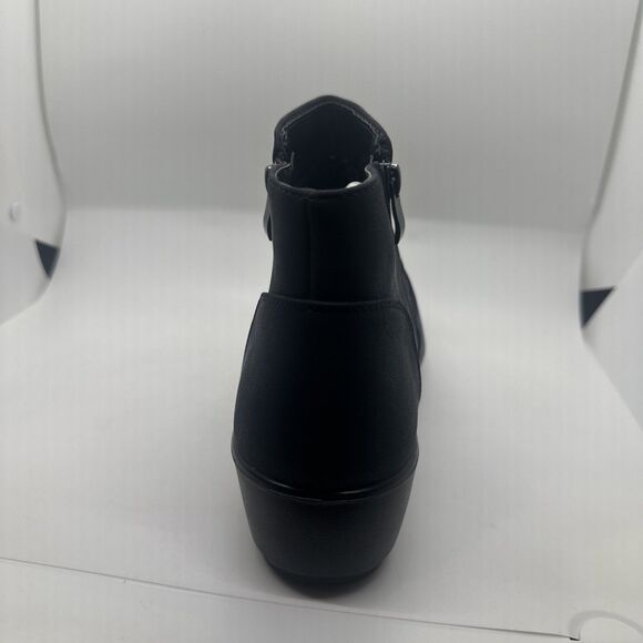 Judith Women's Size 10 M Ruched Wedge Booties Navy Blue Boots - Picture 12 of 13